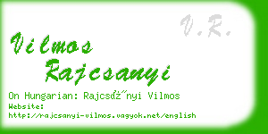 vilmos rajcsanyi business card